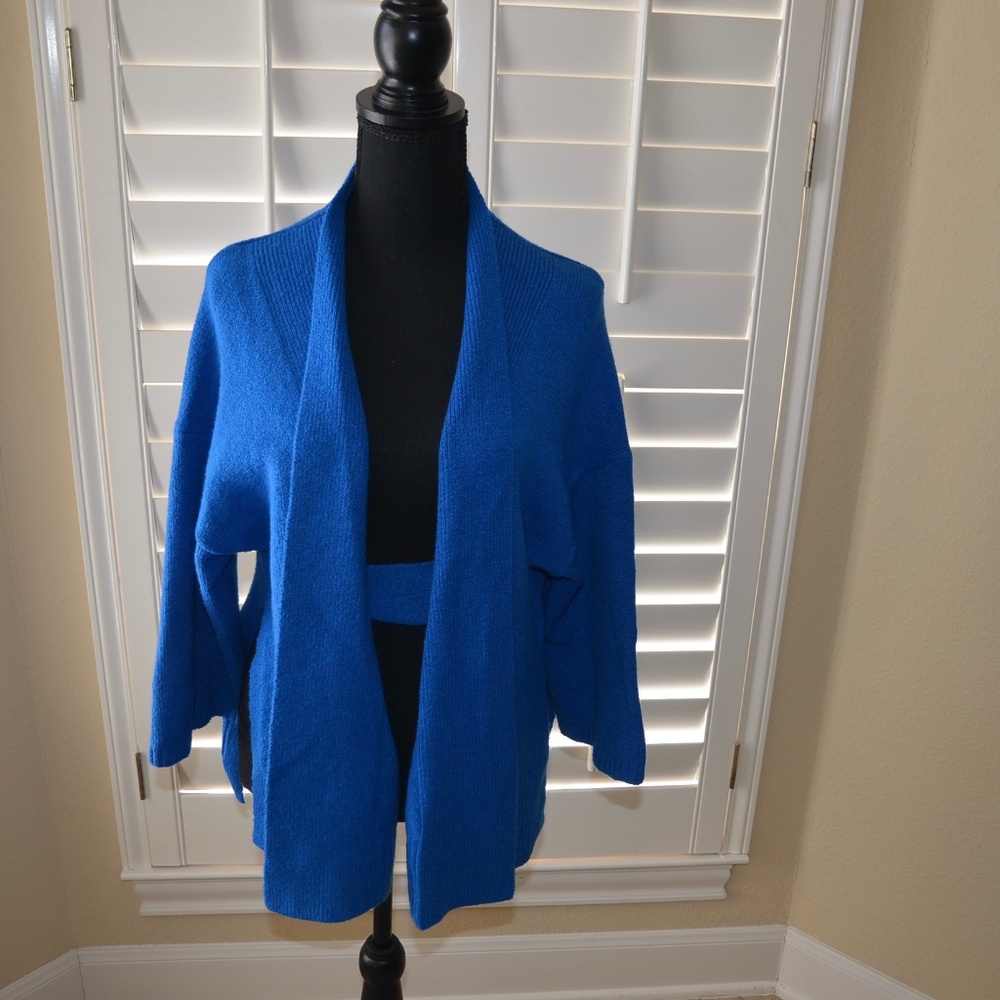 Sleeping on Snow Blue Alcott Wrap Cardigan